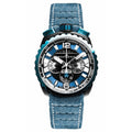 Bomberg Men's Chronograph Watch BOLT-68 Black PVD Blue