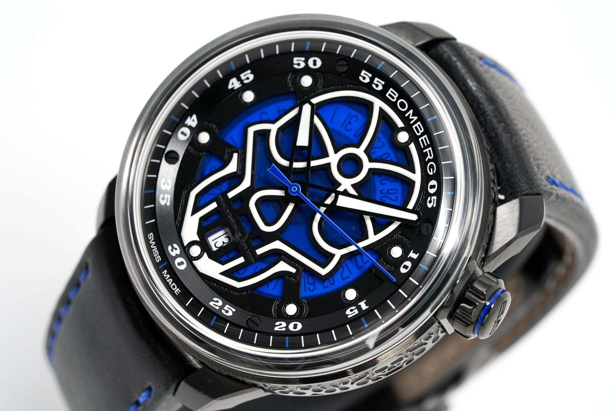 Bomberg Watch BB-01 Automatic Blue Skull