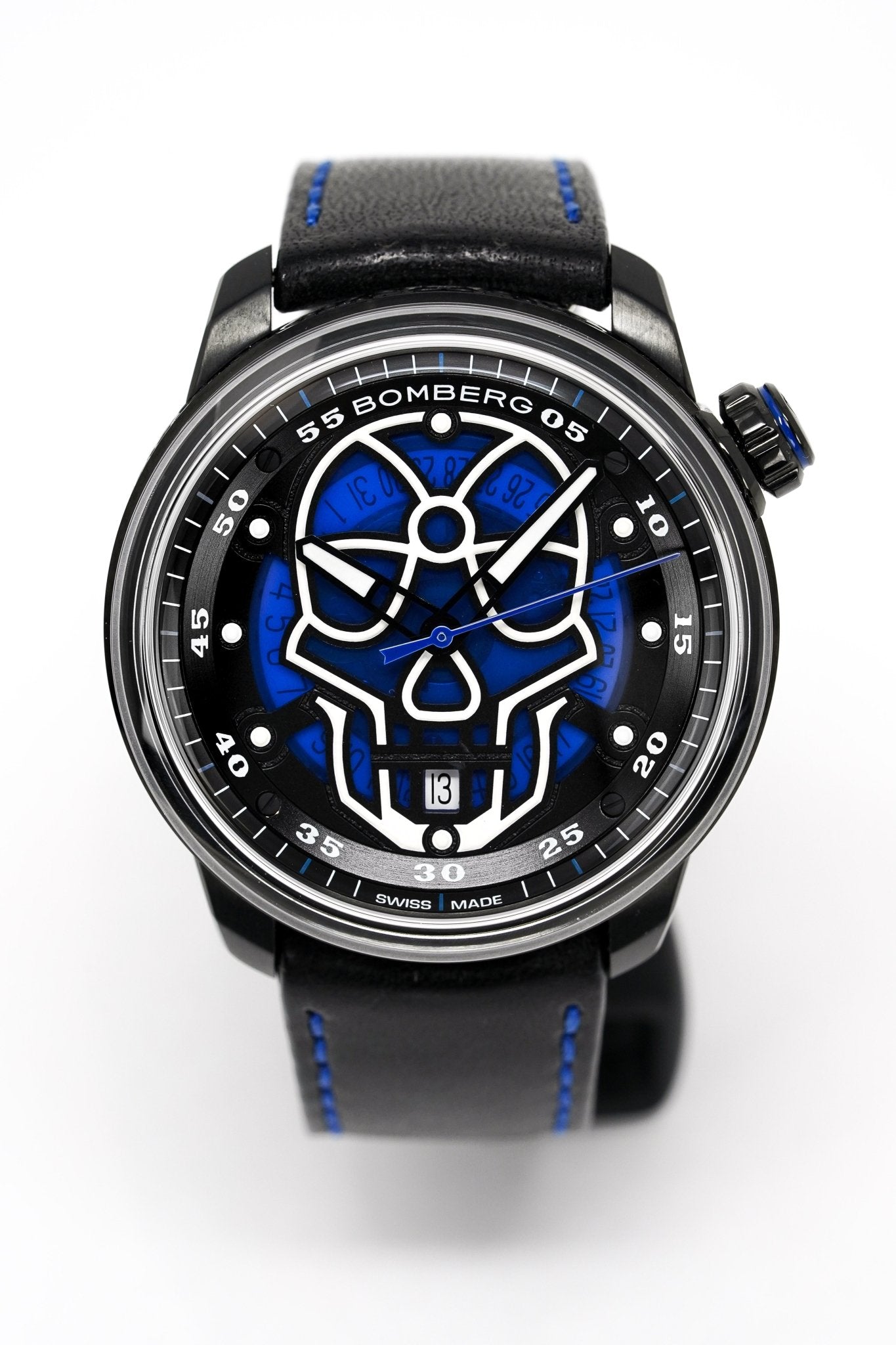 Bomberg Watch BB-01 Automatic Blue Skull