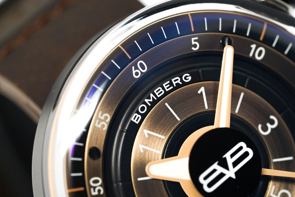 Bomberg Men's Watch BB-01 Black PVD Brown