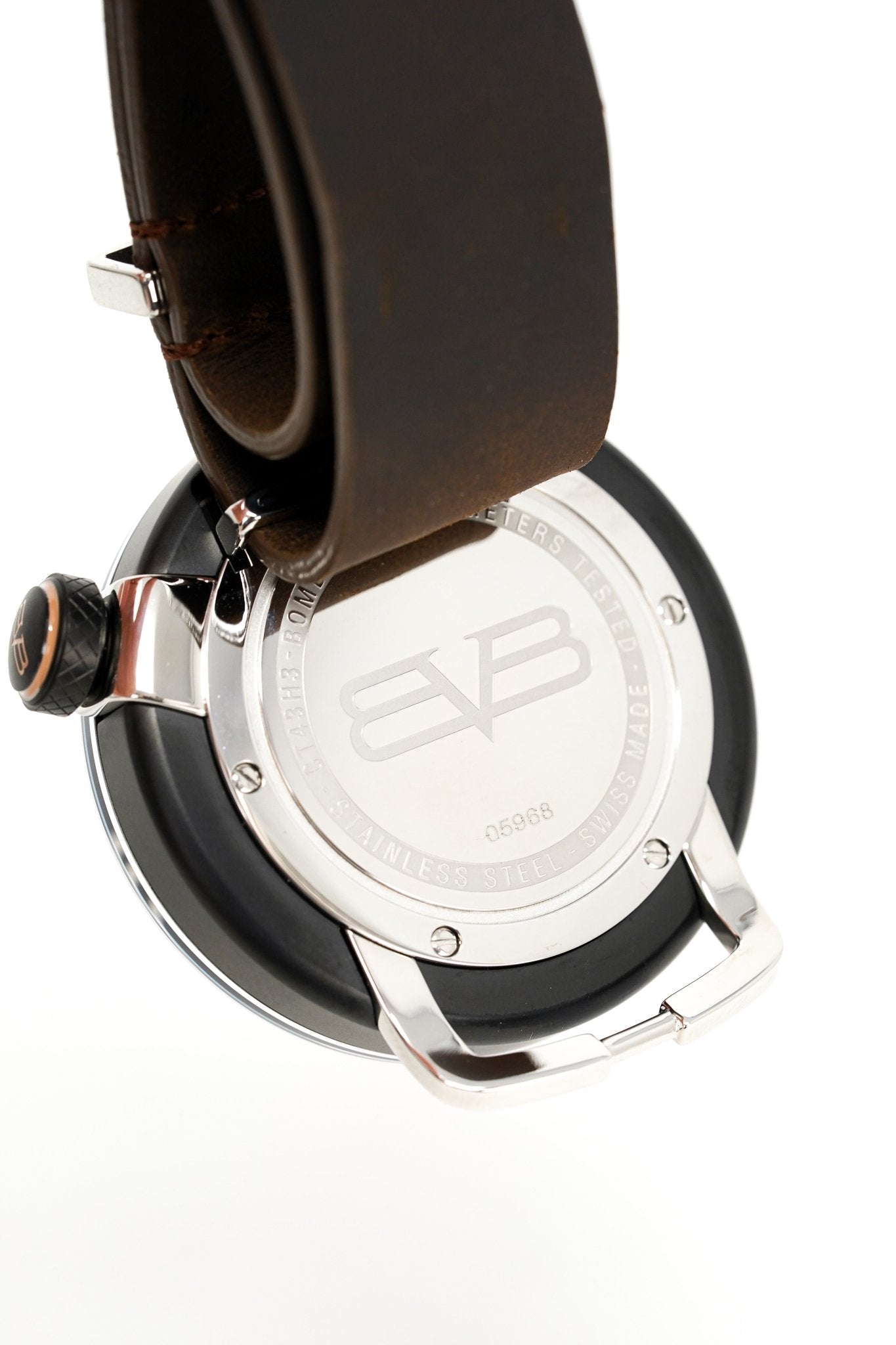Bomberg Men's Watch BB-01 Black PVD Brown