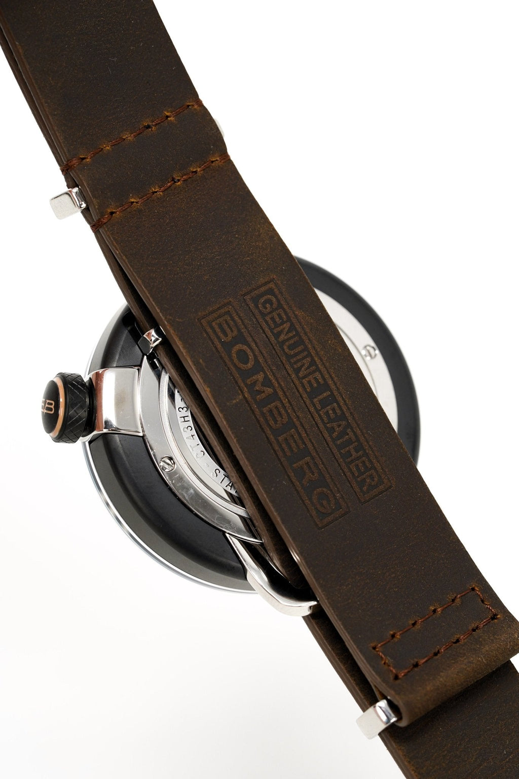 Bomberg Men's Watch BB-01 Black PVD Brown
