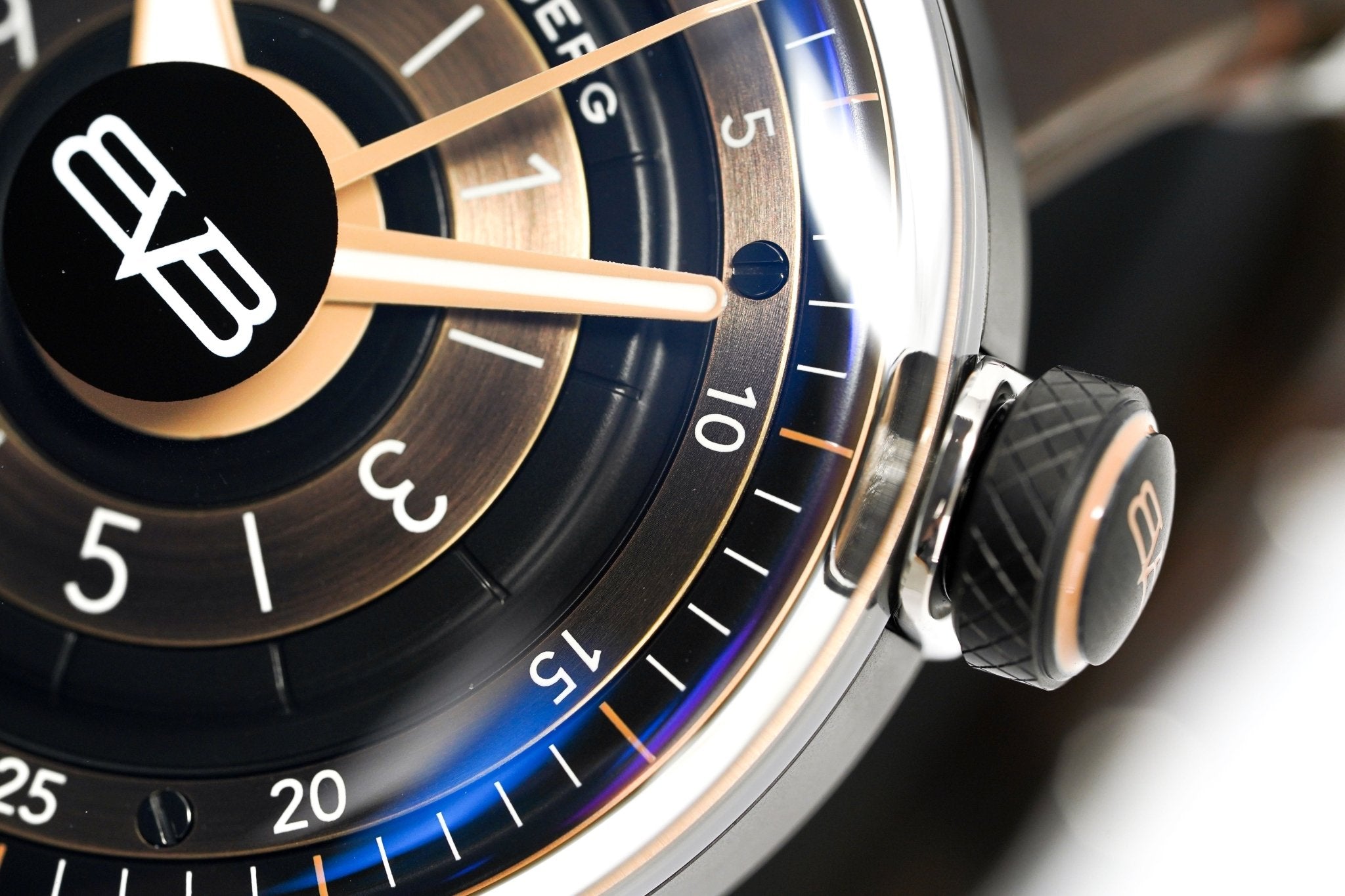 Bomberg Men's Watch BB-01 Black PVD Brown