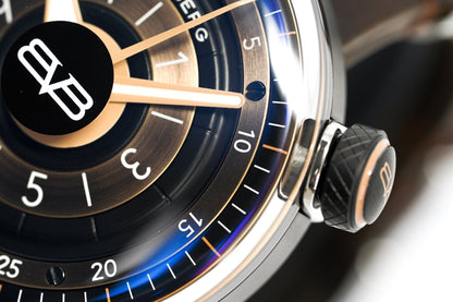 Bomberg Men's Watch BB-01 Black PVD Brown