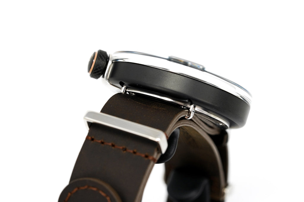 Bomberg Men's Watch BB-01 Black PVD Brown