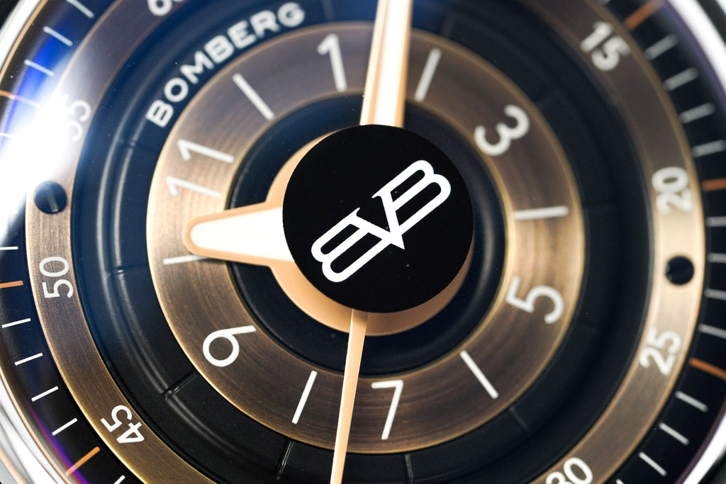 Bomberg Men's Watch BB-01 Black PVD Brown