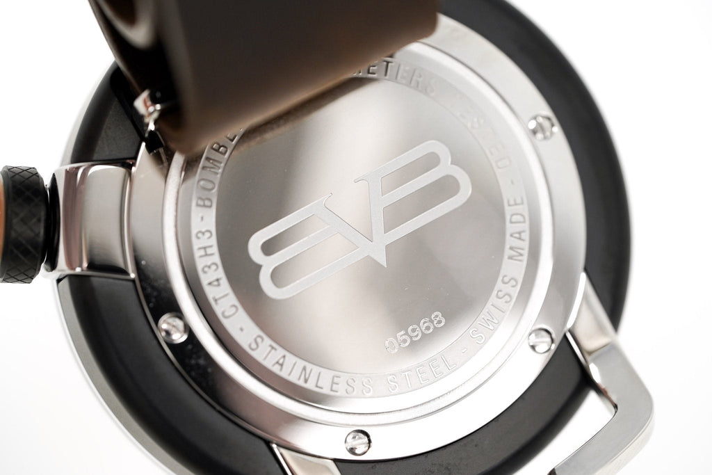 Bomberg Men's Watch BB-01 Black PVD Brown