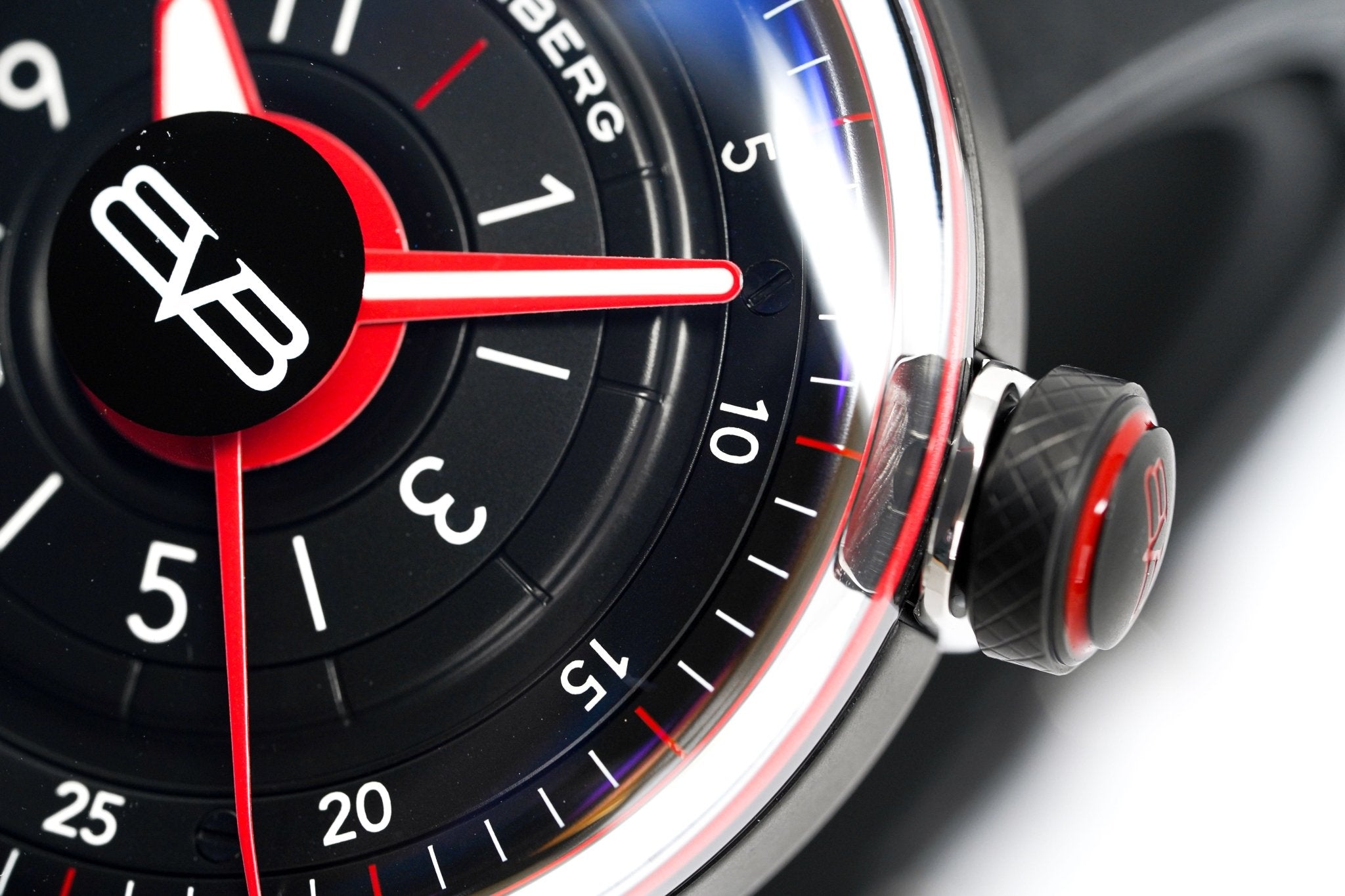 Bomberg Men's Watch BB-01 Black PVD Red