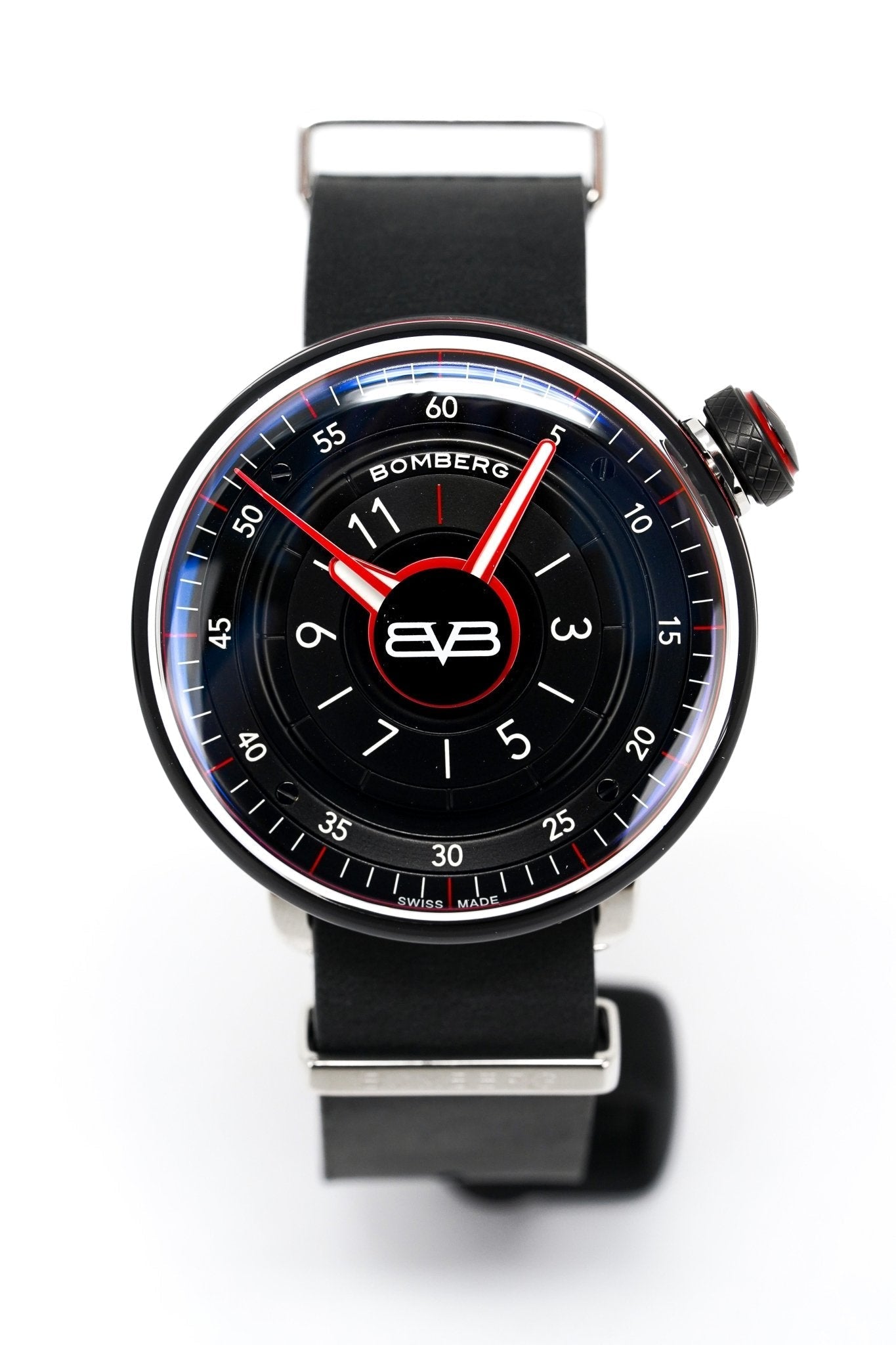 Bomberg Men's Watch BB-01 Black PVD Red
