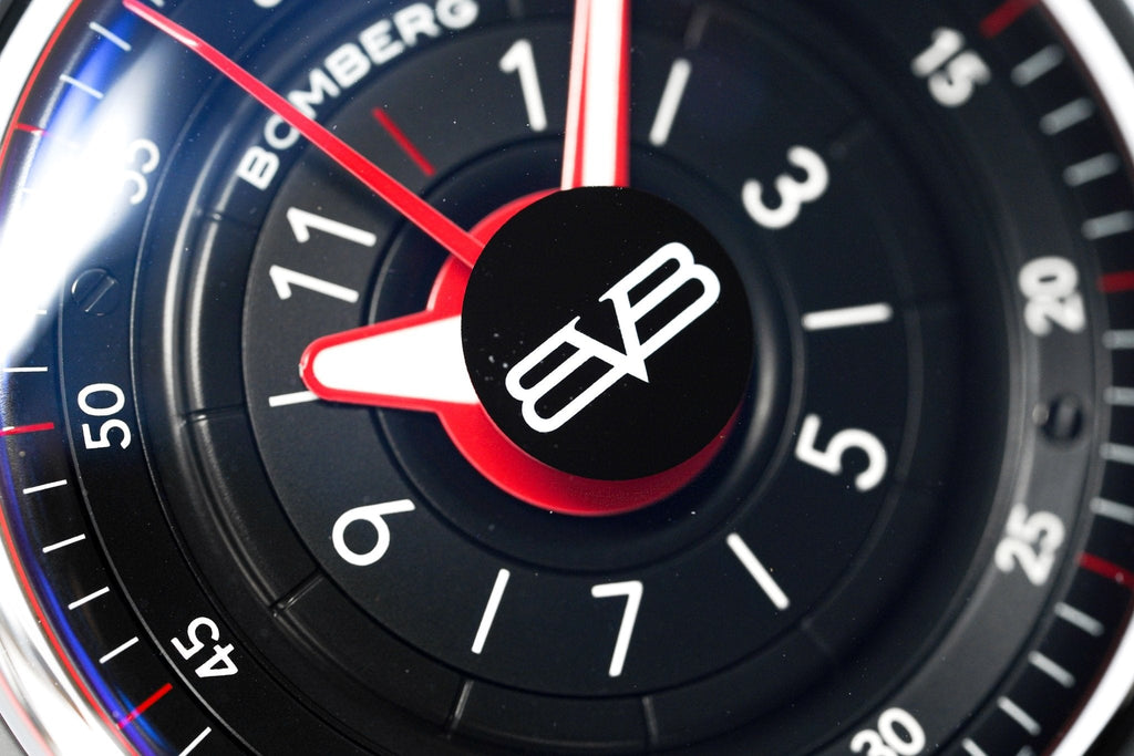 Bomberg Men's Watch BB-01 Black PVD Red