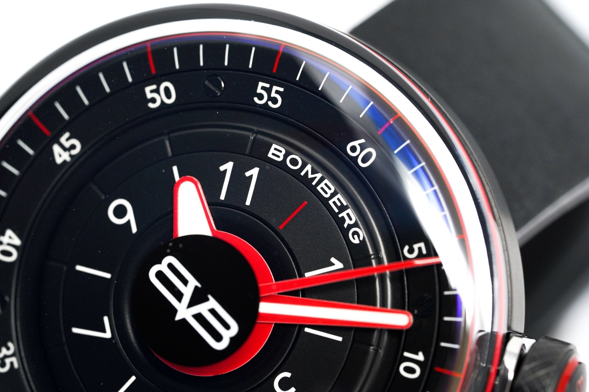 Bomberg Men's Watch BB-01 Black PVD Red