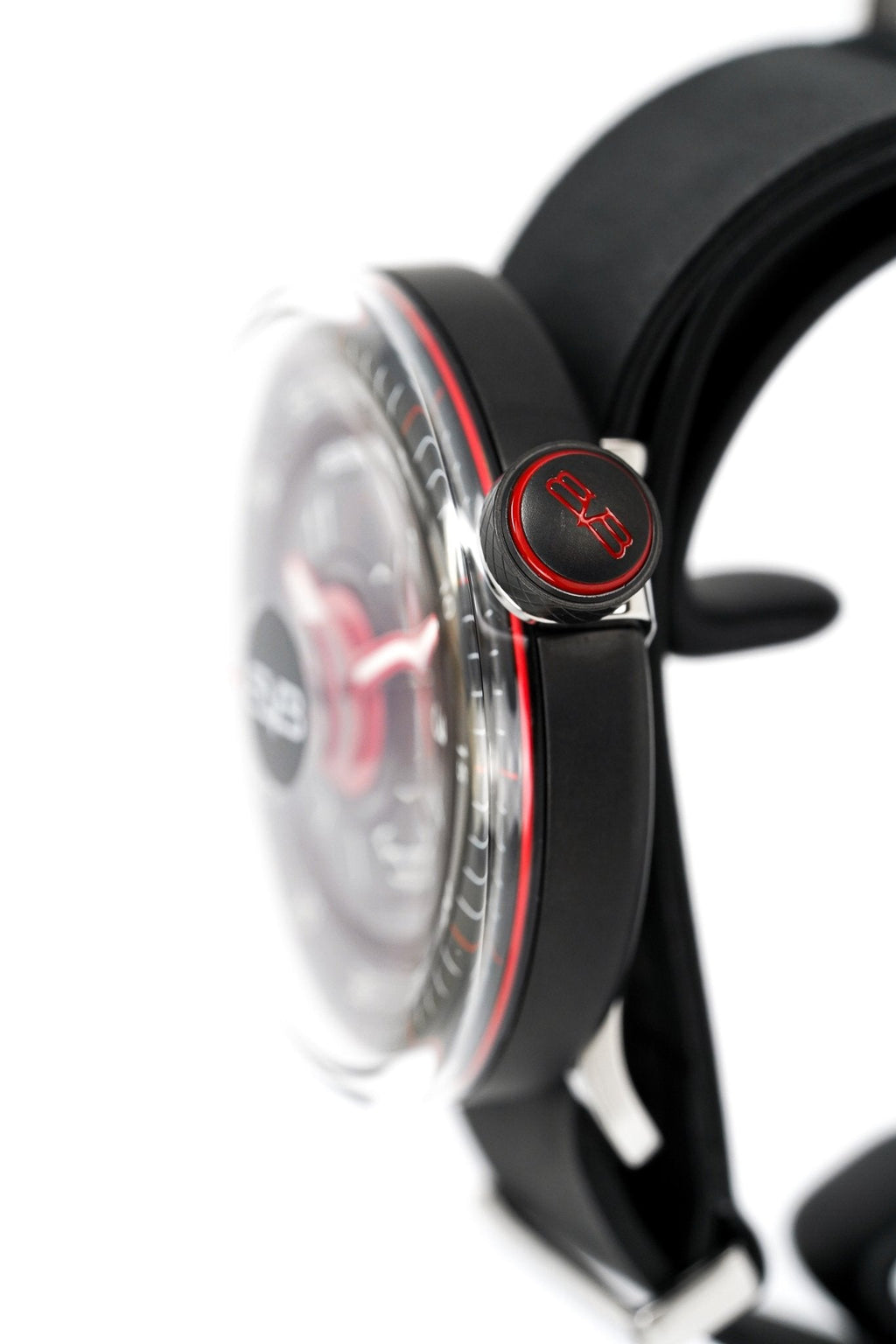 Bomberg Men's Watch BB-01 Black PVD Red