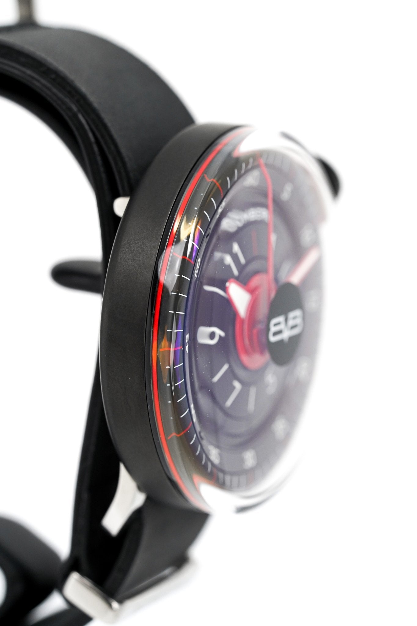 Bomberg Men's Watch BB-01 Black PVD Red