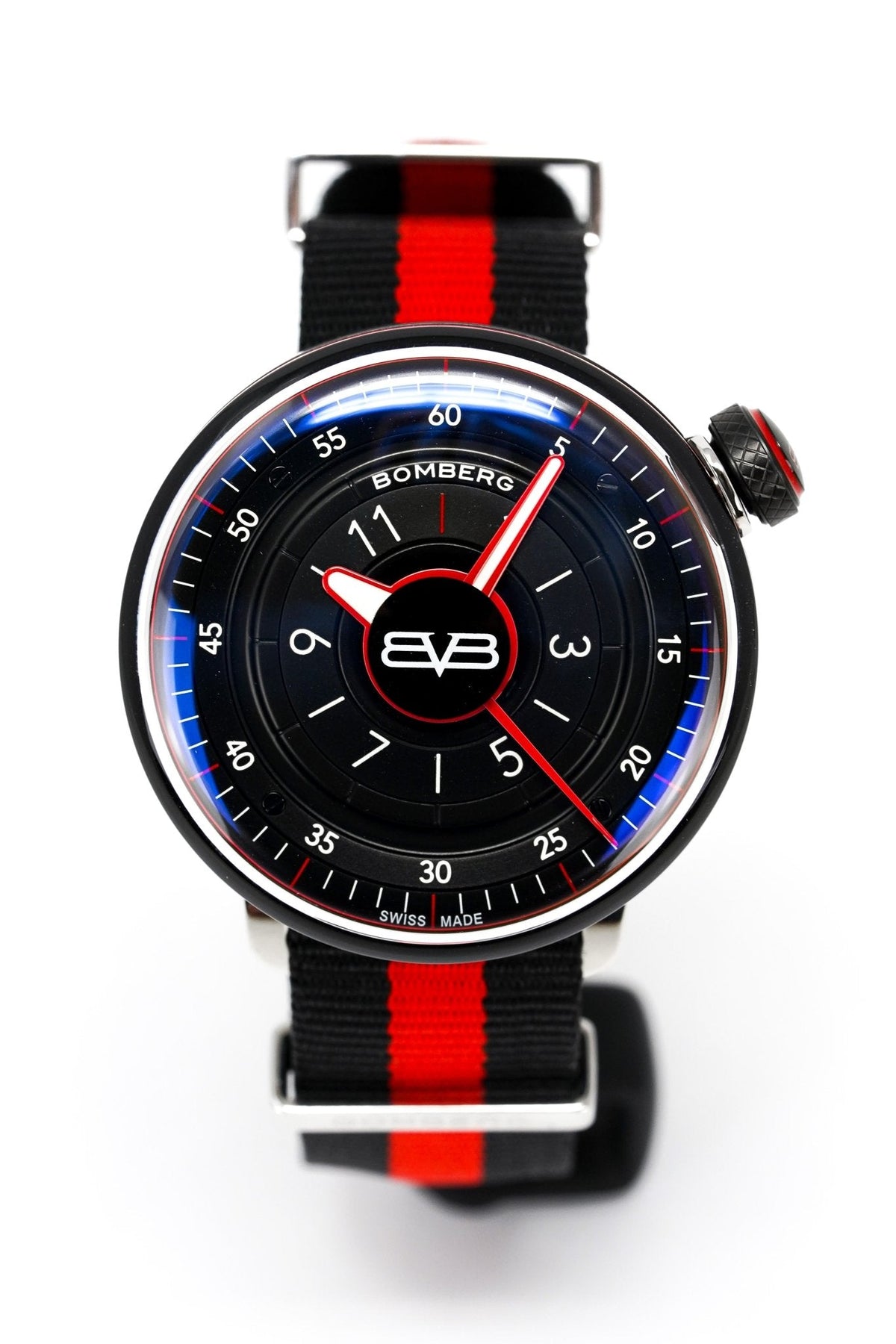 Bomberg Men's Watch BB-01 Black PVD Red