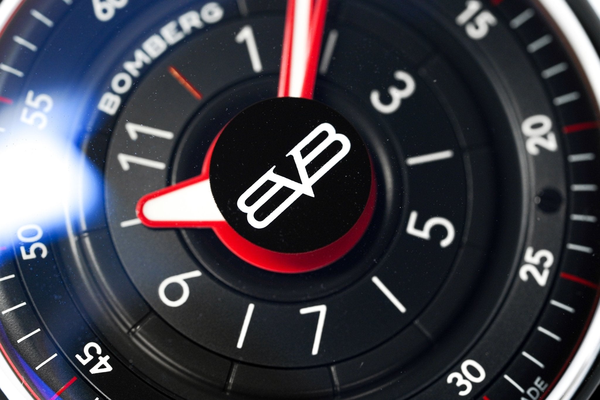 Bomberg Men's Watch BB-01 Black PVD Red
