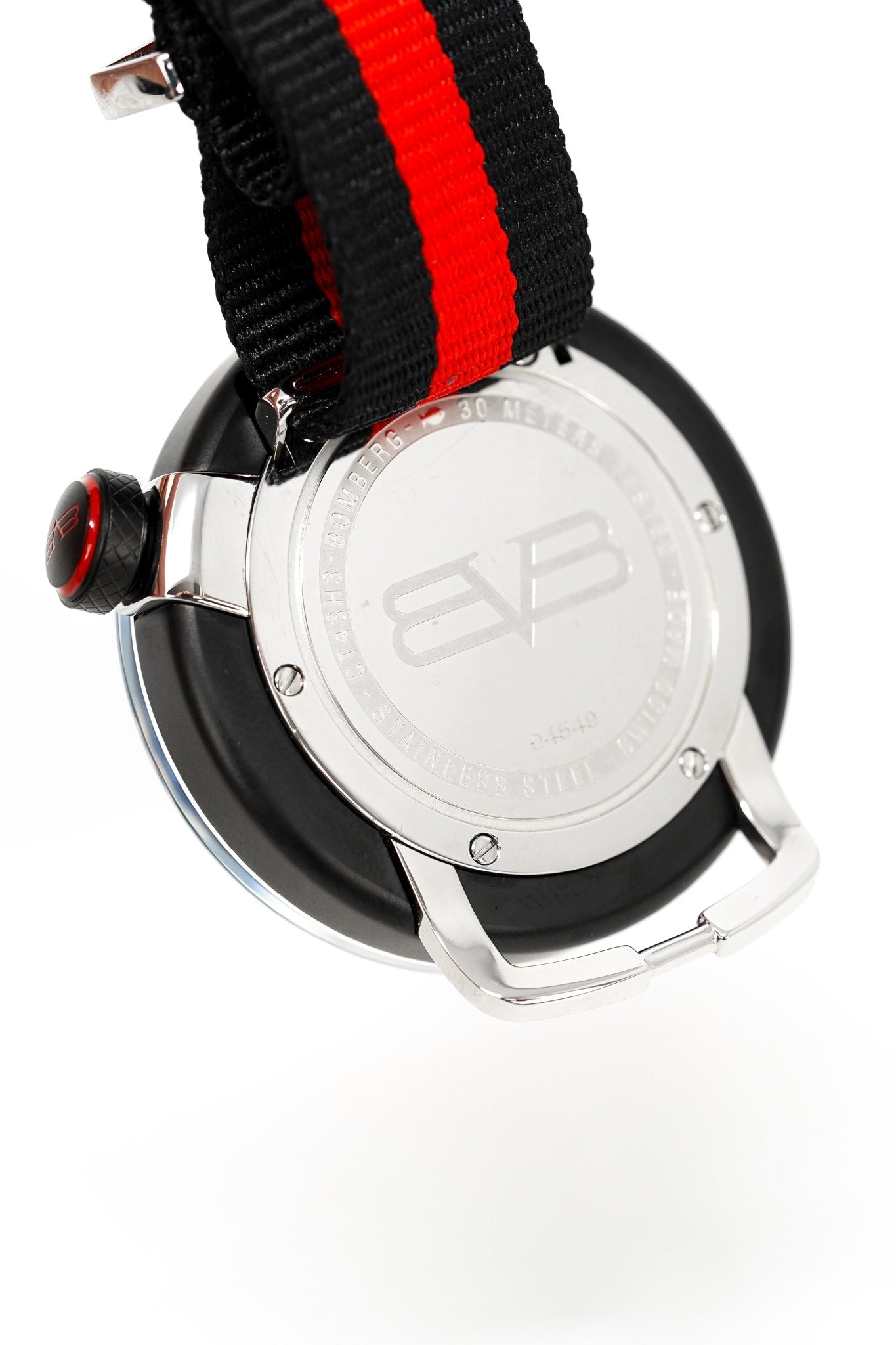 Bomberg Men's Watch BB-01 Black PVD Red