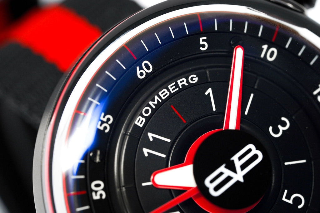 Bomberg Men's Watch BB-01 Black PVD Red