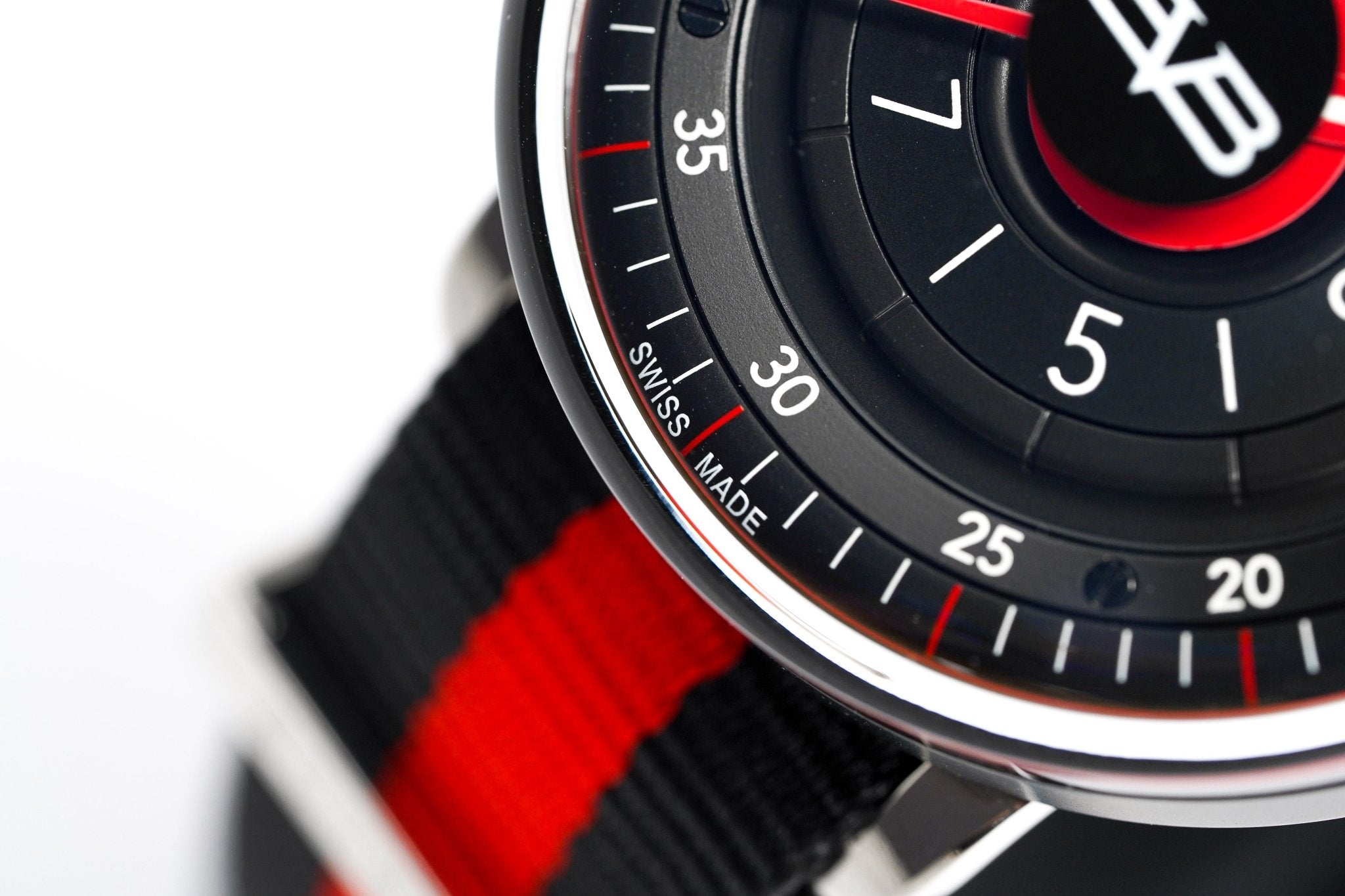 Bomberg Men's Watch BB-01 Black PVD Red
