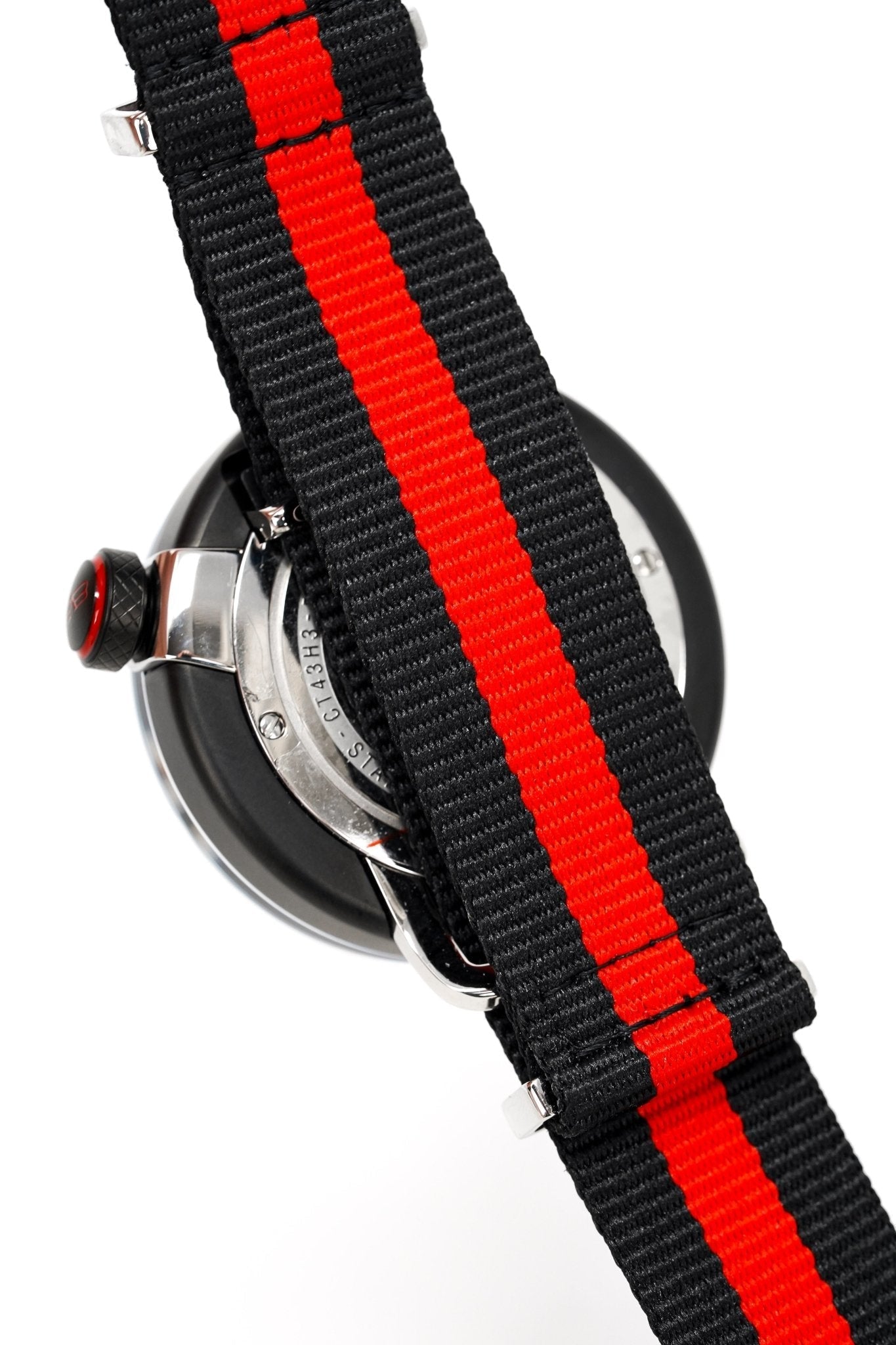 Bomberg Men's Watch BB-01 Black PVD Red