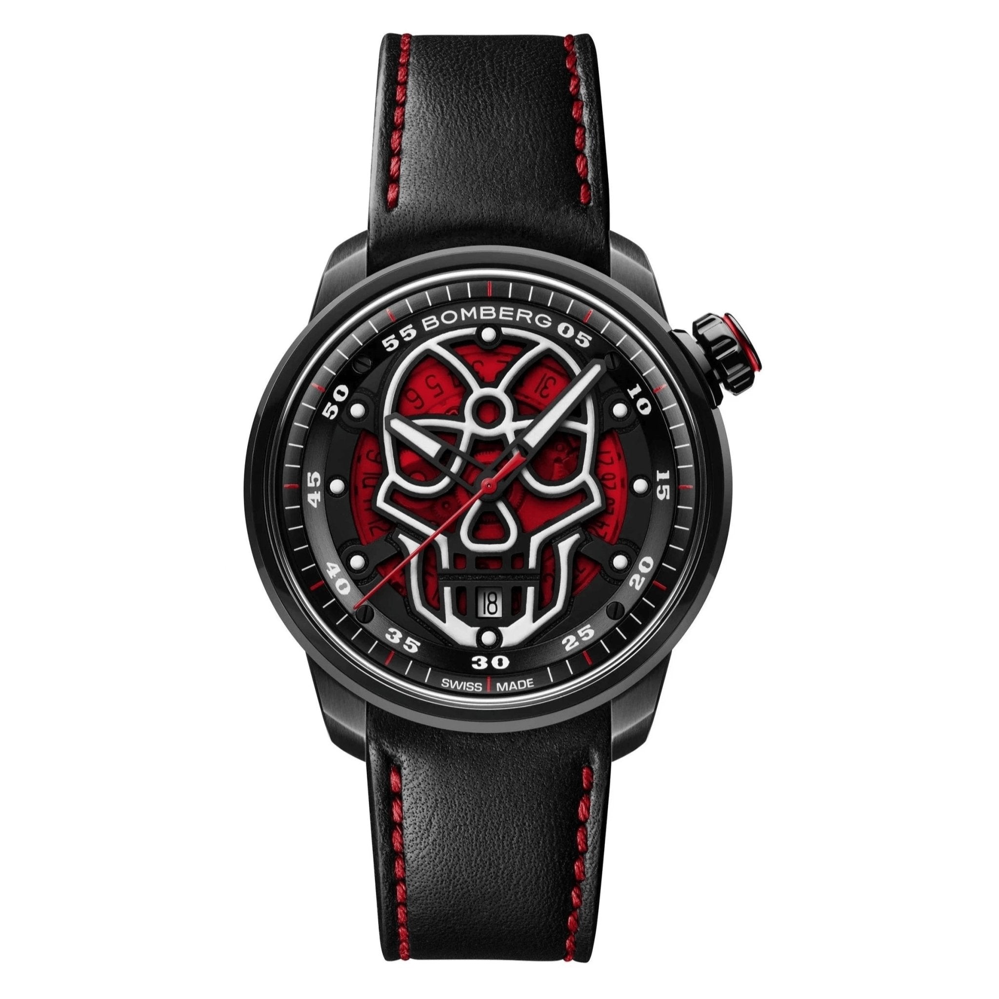 Bomberg Watch BB-01 Automatic Red Skull