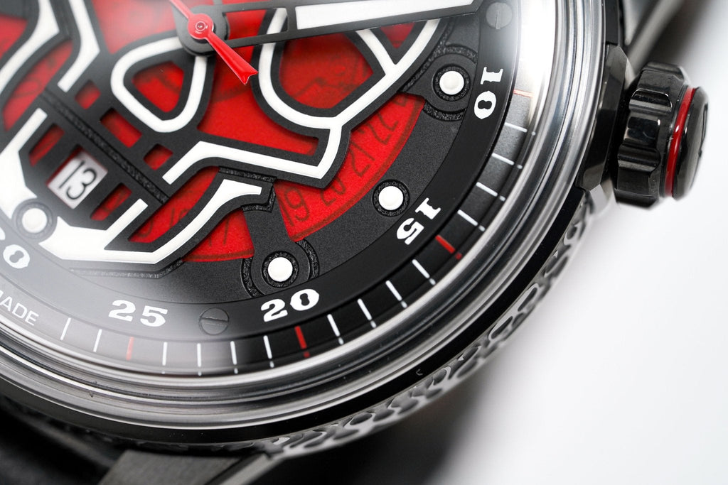 Bomberg Watch BB-01 Automatic Red Skull