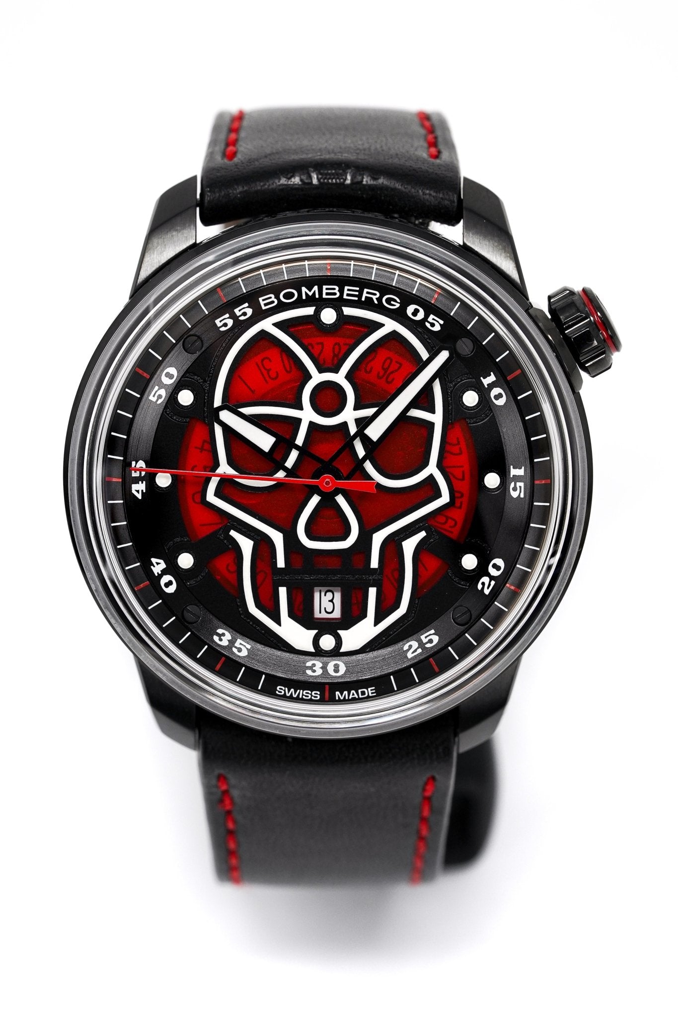 Bomberg Watch BB-01 Automatic Red Skull