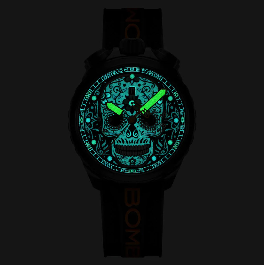 Bomberg Sugar Skull Orange Men's Limited Edition Watch