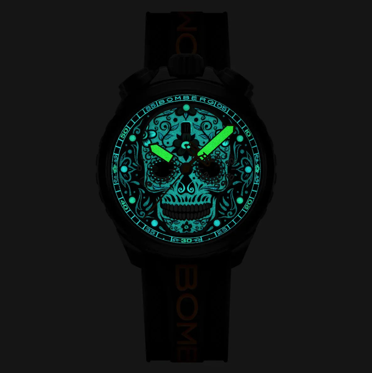 Bomberg Sugar Skull Orange Men's Limited Edition Watch