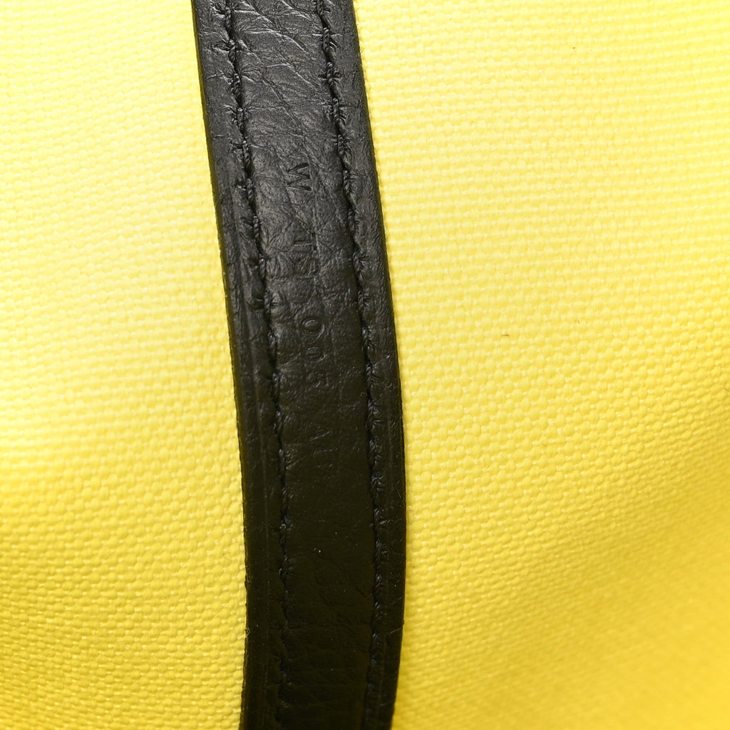 Militaire Canvas Taurillon Clemence  Wooly Wooly Pursangle MM Tote Jaune Black