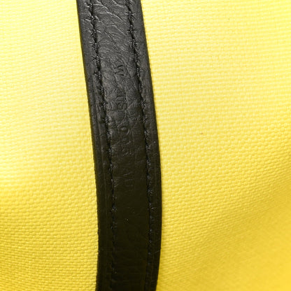 Militaire Canvas Taurillon Clemence  Wooly Wooly Pursangle MM Tote Jaune Black