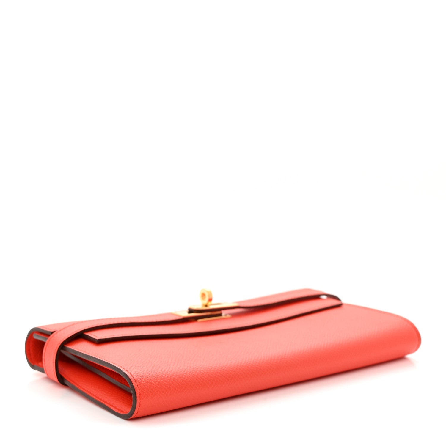 Epsom Kelly Longue Wallet Orange Poppy