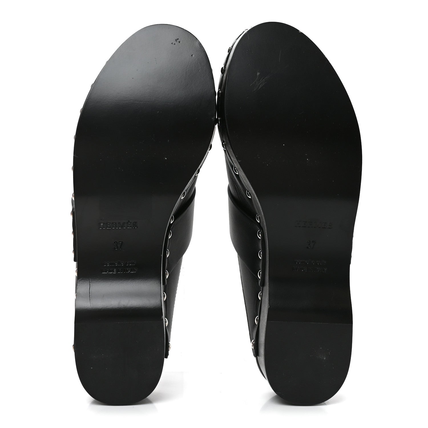 Calfskin Calya Mules 37 Black