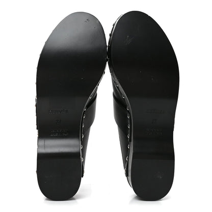 Calfskin Calya Mules 37 Black
