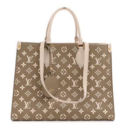 Empreinte Monogram Spring In The City Onthego MM Kaki Beige Cream