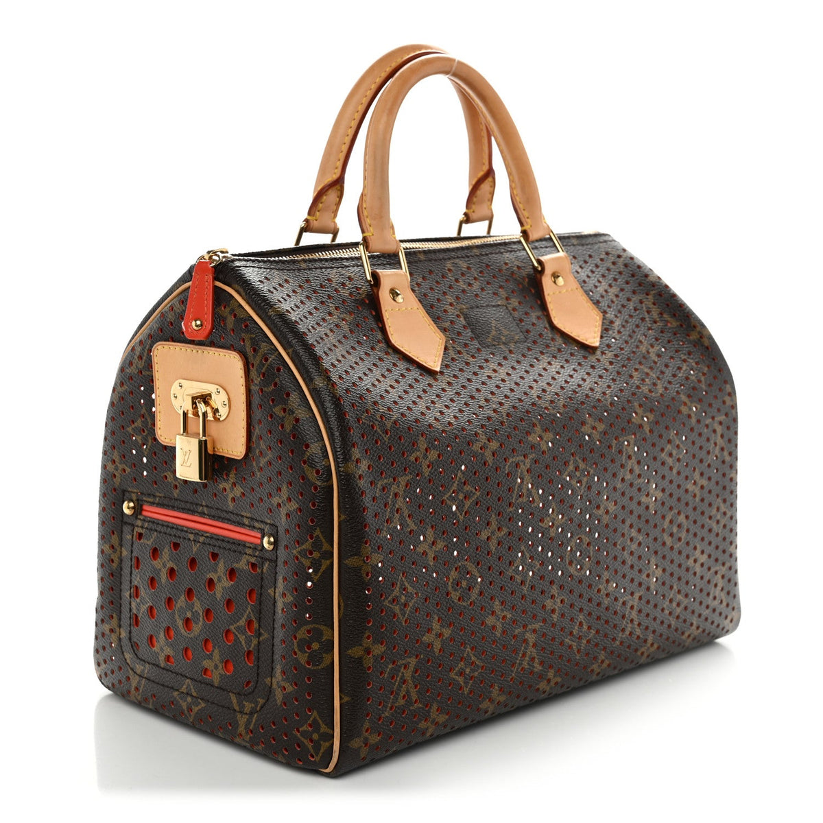 Monogram Perforated Speedy 30 Fuchsia
