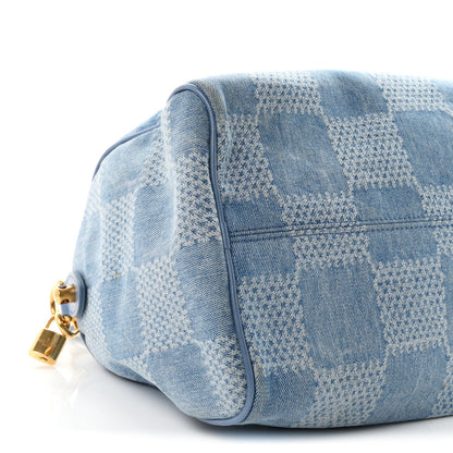 Damier Denim 3D Speedy Bandouliere 30 Denim Blue