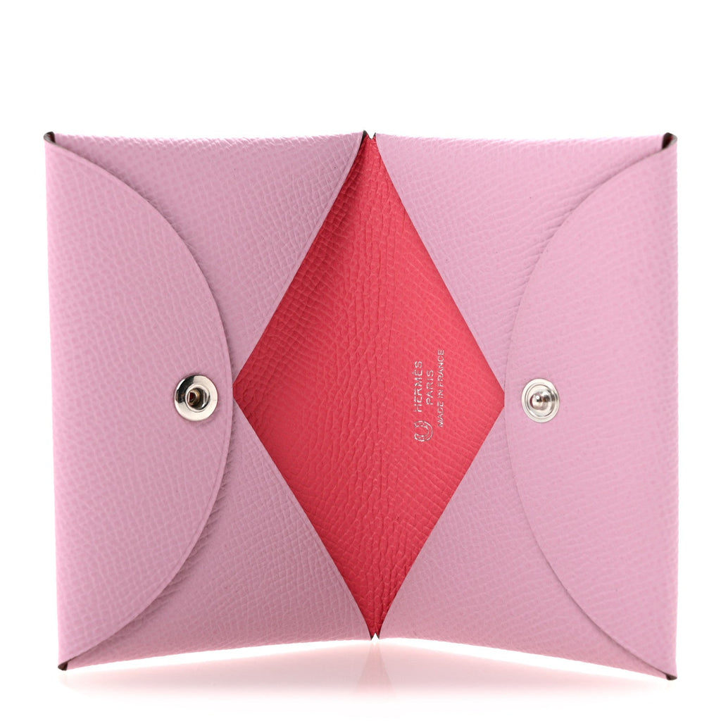 Epsom Horseshoe Calvi Card Case Mauve Sylvestre Rose Azalee