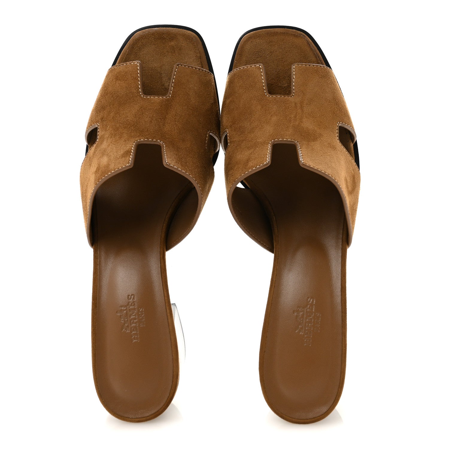 Suede Goatskin Helia 60 Sandals 41 Brun Fume