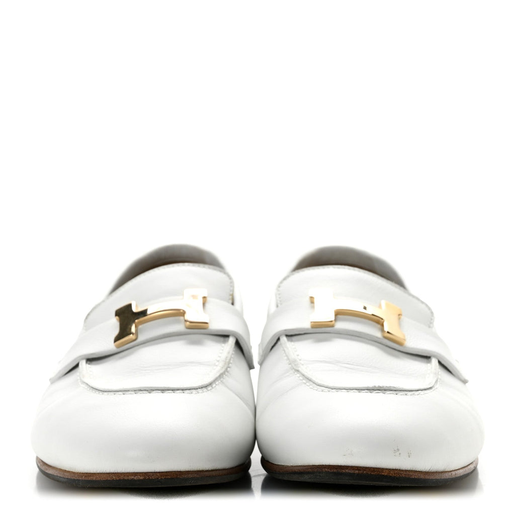 Goatskin Womens Paris Loafers 38 Beige Glaise