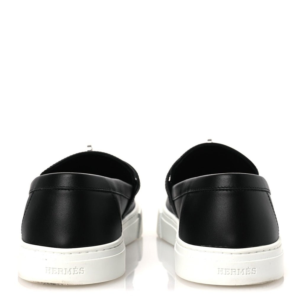 Calfskin Game Slip On Sneakers 39.5 Black