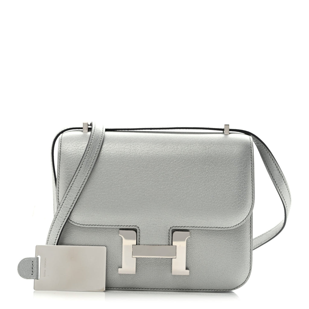 Metallic Chevre Chamkilight Constance 18 Argent