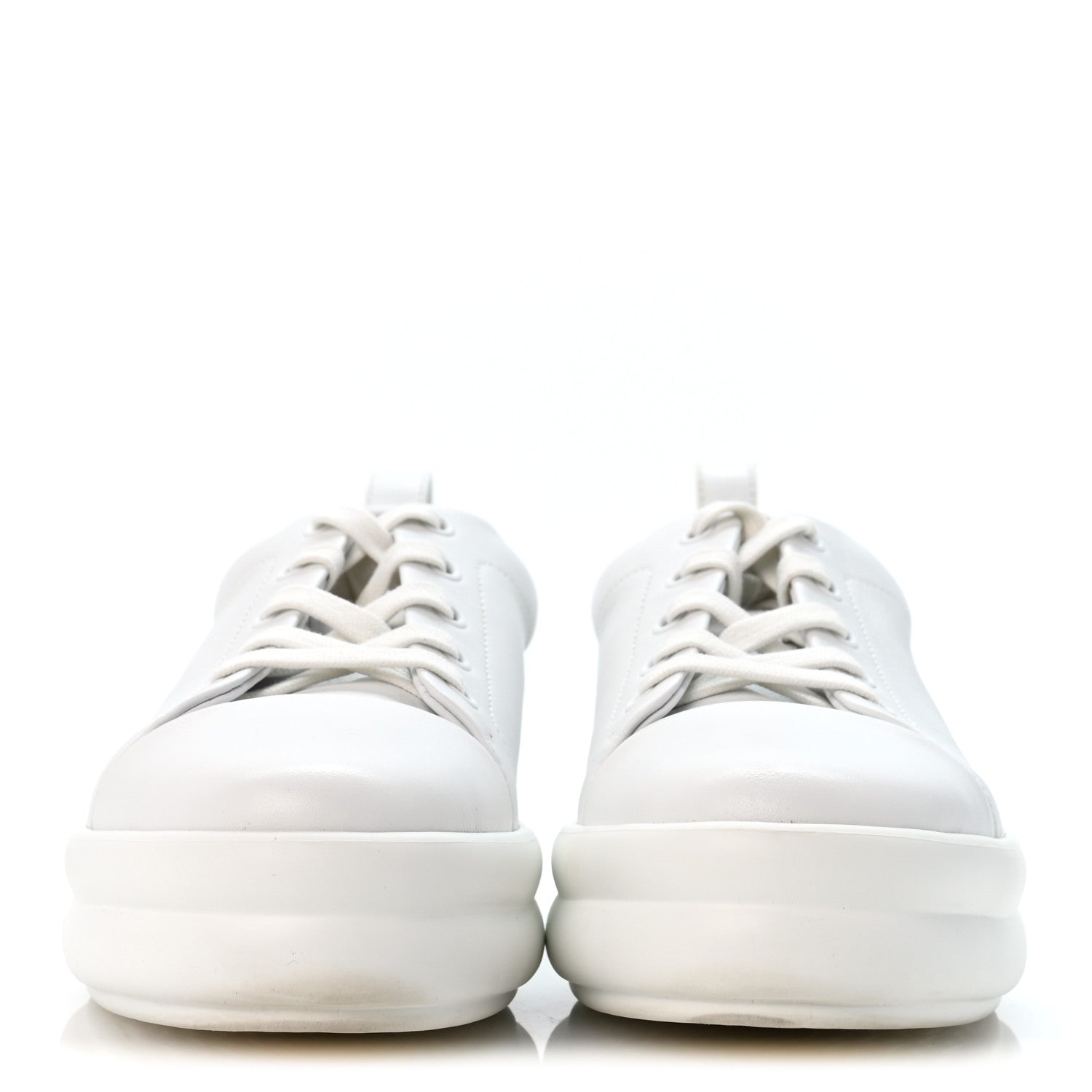 Calfskin Womens Happy Sneakers 38 White