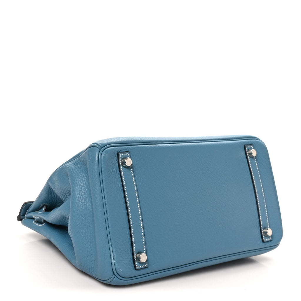 Taurillon Clemence Birkin 30 Blue Jean