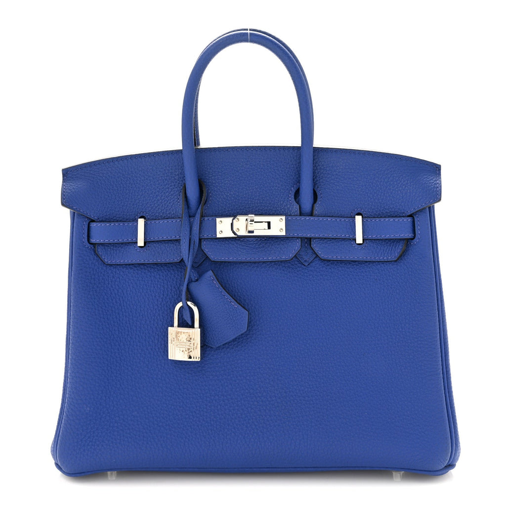 Togo Birkin 25 Bleu Electrique