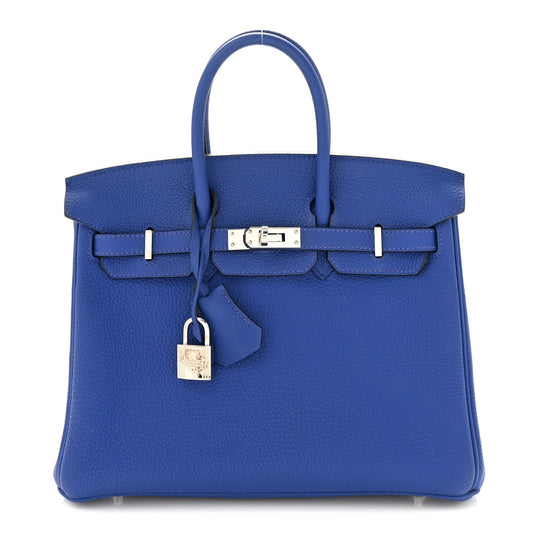 Togo Birkin 25 Bleu Electrique