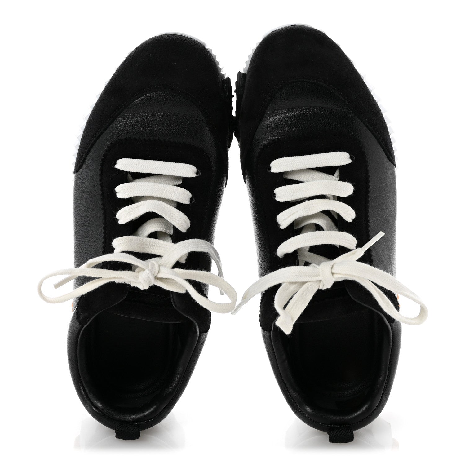 Goatskin Suede Goatskin Bouncing Sneakers 37.5 Black