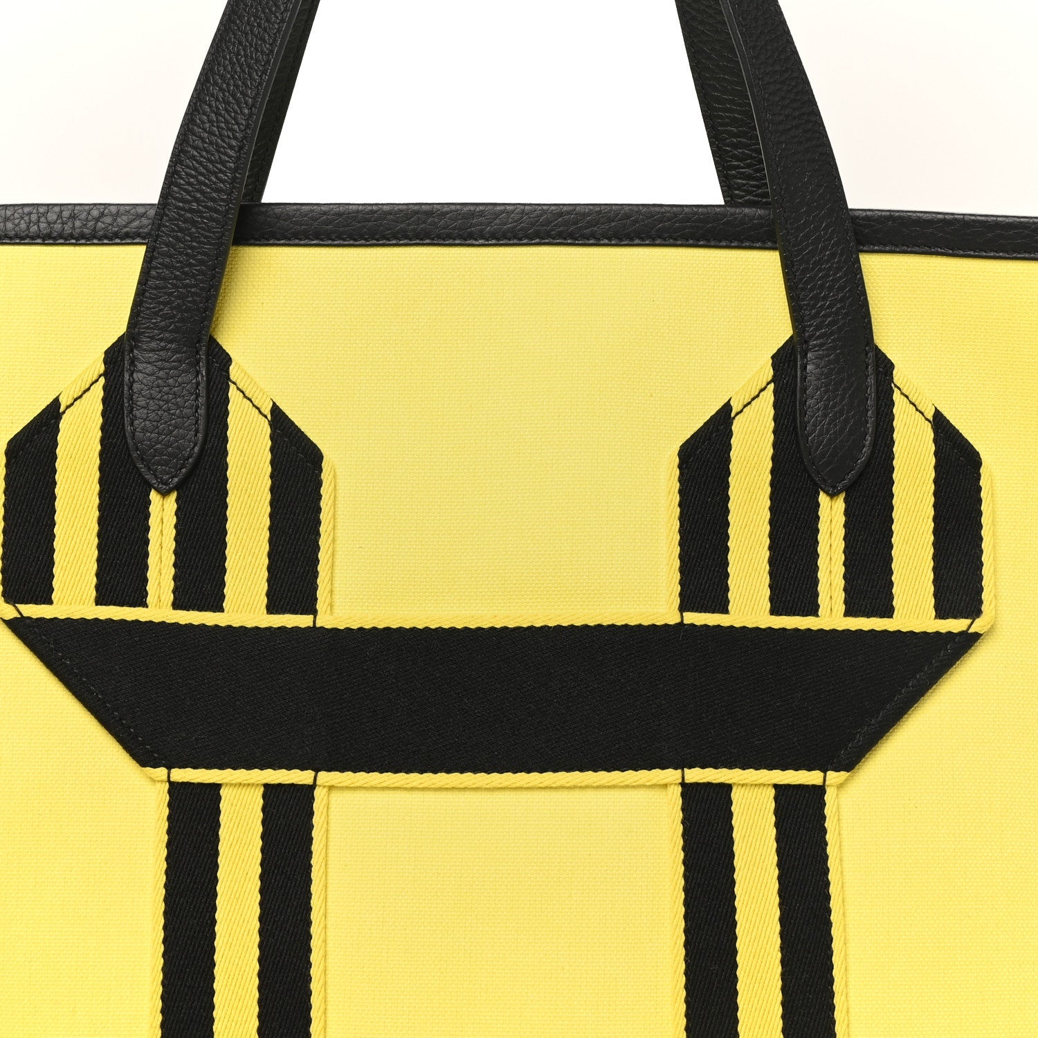 Militaire Canvas Taurillon Clemence  Wooly Wooly Pursangle MM Tote Jaune Black