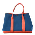 Toile Negonda Garden Party Tote 36 MM  Bleu Zanzibar Capucine
