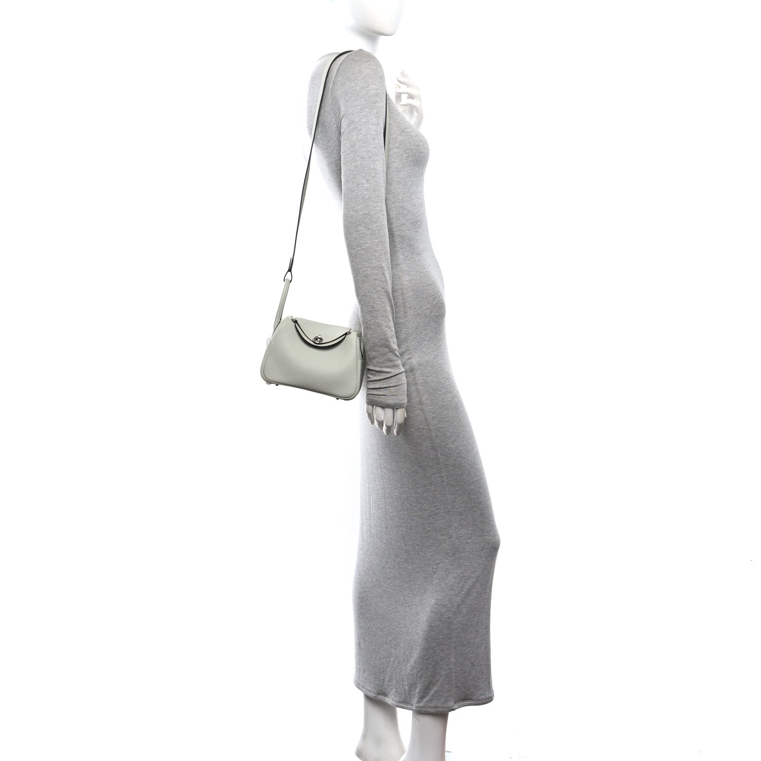 Taurillon Clemence Mini Lindy 20 Gris Neve