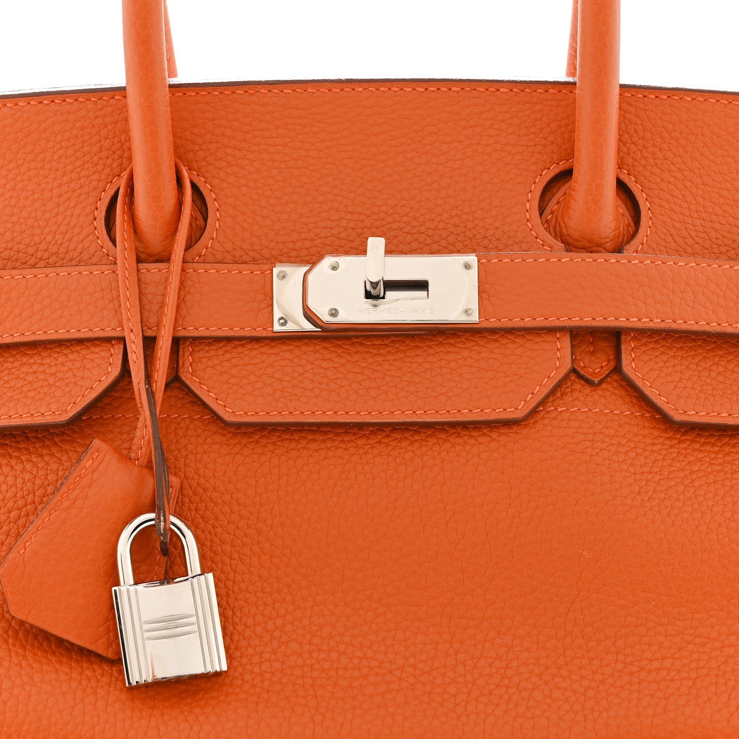 Taurillon Clemence JPG Birkin 42 Orange